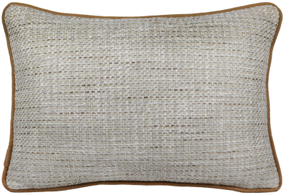 Almofada Rustica Trançado Cordão Camurça Bege 35x58