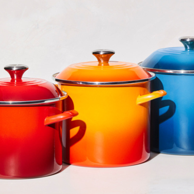 Stockpot Aço Esmaltado Laranja Pegador Inox 7,6L 22cm Le Creuset