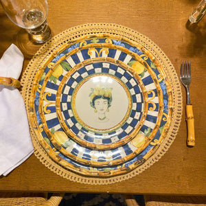 Jogo 6 Pratos de Sobremesa Cerâmica Taormina 20cm Maison Blanche