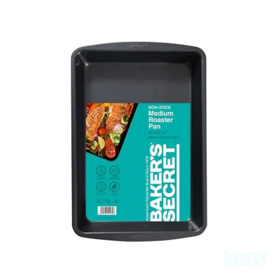 Assadeira Forma Retangular Antiaderente Aço Carbono 42cm Média