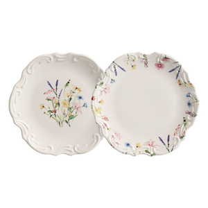 Jogo 6 Pratos Sobremesa Cerâmica Primavera 20cm Scalla
