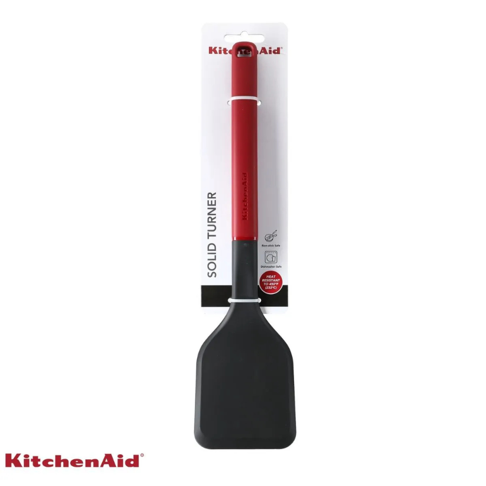 Espátula Turner Solida Cozinha em Nylon Vermelha KitchenAid