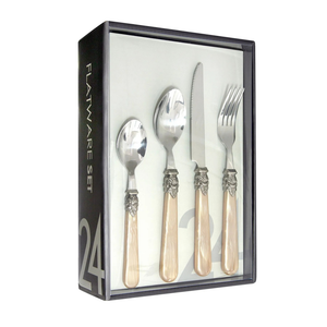Faqueiro 24 Peças Aço Inox Premium Jaipur Agra