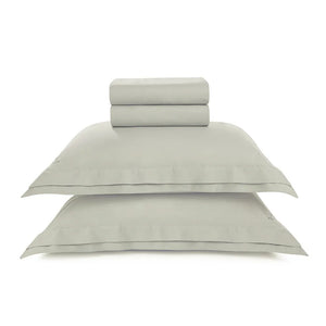 Jogo de Cama Novoli 4 Pçs 200 Fios Percal Grigio 100% Algodão Trussardi