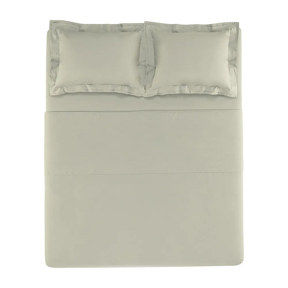 Jogo de Cama Novoli 4 Pçs 200 Fios Percal Grigio 100% Algodão Trussardi
