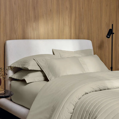 Jogo de Cama Novoli 4 Pçs 200 Fios Percal Grigio 100% Algodão Trussardi