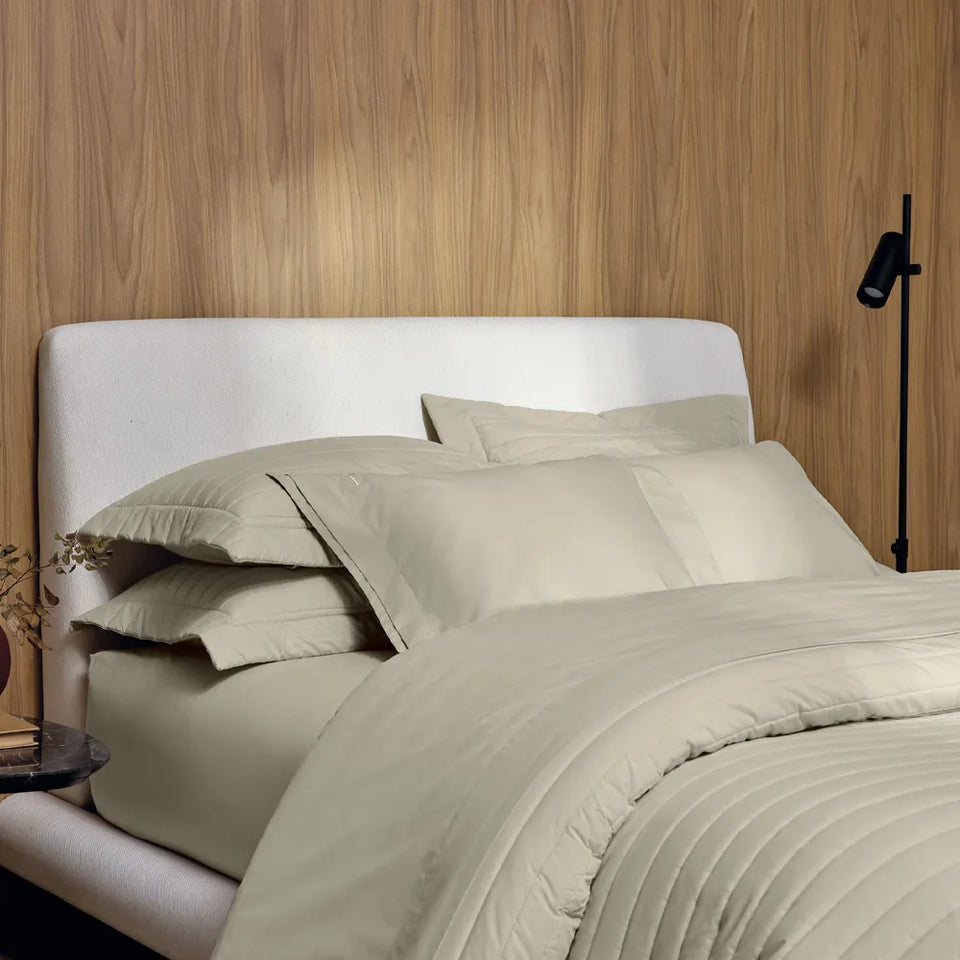 Jogo de Cama Novoli 4 Pçs 200 Fios Percal Grigio 100% Algodão Trussardi