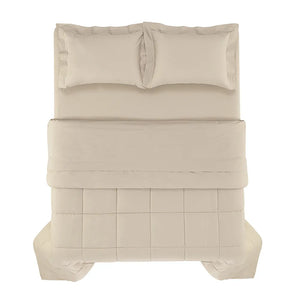 Edredom Casal Vinci 200 Fios Percal 100% Algodão Crema Trussardi