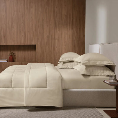 Edredom Casal Vinci 200 Fios Percal 100% Algodão Crema Trussardi