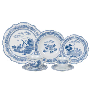 PRÉ-VENDA: Aparelho de Jantar Delfit 42 Pçs Porcelana Azul  L'Hermitage