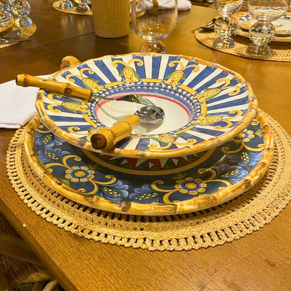 Sousplat Cerâmica Taormina Mandala 33cm Maison Blanche