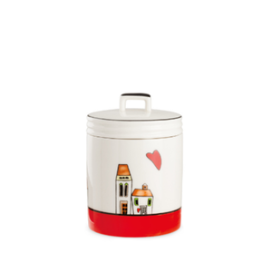 Pote Redondo Porcelana Vermelho 9x12cm Le Casette Egan
