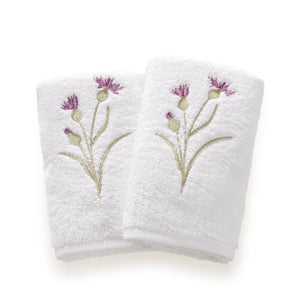 Jogo 2 Toalhas Lavabo Villa Giulia Branco Trussardi