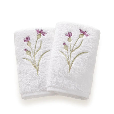 Jogo 2 Toalhas Lavabo Villa Giulia Branco Trussardi