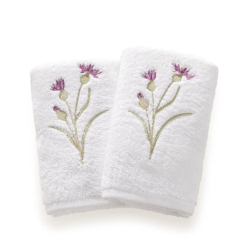 Jogo 2 Toalhas Lavabo Villa Giulia Branco Trussardi