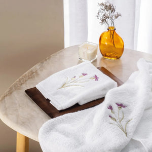 Jogo 2 Toalhas Lavabo Villa Giulia Branco Trussardi