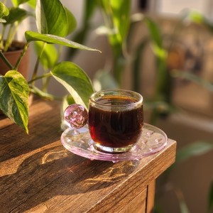 PRÉ-VENDA: Jogo de 6 Xícaras de Café Vidro Pink Linha Sintonia 120ml