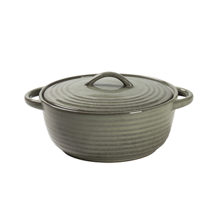 Caçarola com Alça Ceramica Verde Redonda 20,5cm