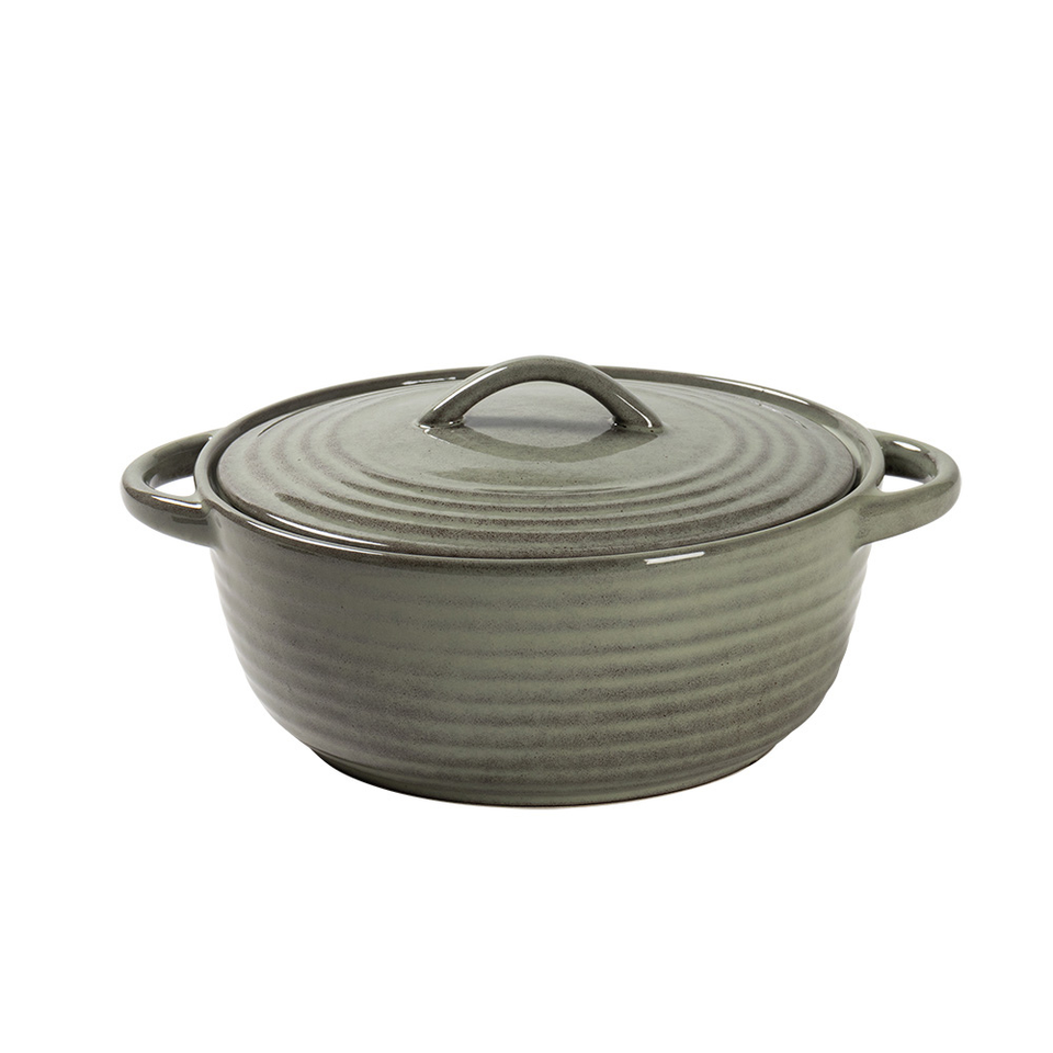 Caçarola com Alça Ceramica Verde Redonda 20,5cm
