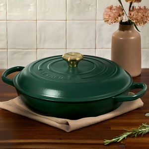 PRÉ-VENDA: Caçarola Buffet Signature Foret com Pegador Dourado 3,5L 30cm Le Creuset