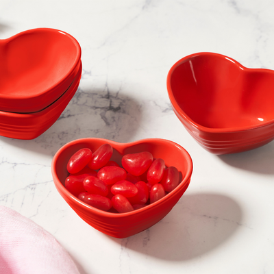 Kit com 4 Mini Bowls Coração Seoul  Vermelho