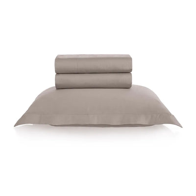 Jogo de Cama Grasso 4 Pçs 300 Fios Cetim 100% Algodão Nocciola Trussardi