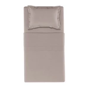 Jogo de Cama Grasso 4 Pçs 300 Fios Cetim 100% Algodão Nocciola Trussardi