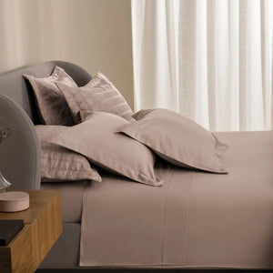 Jogo de Cama Grasso 4 Pçs 300 Fios Cetim 100% Algodão Nocciola Trussardi
