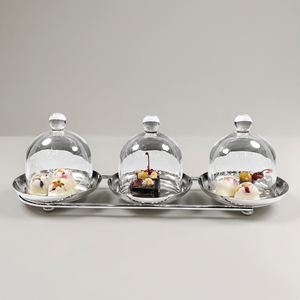 Porta Doces Triplo com Cupulas
