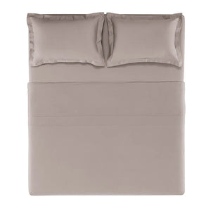 Jogo de Cama Grasso 4 Pçs 300 Fios Cetim 100% Algodão Nocciola Trussardi