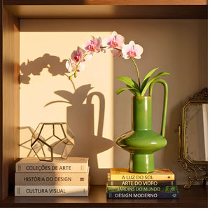 Vaso Ânfora Grande Verde Linha Anello