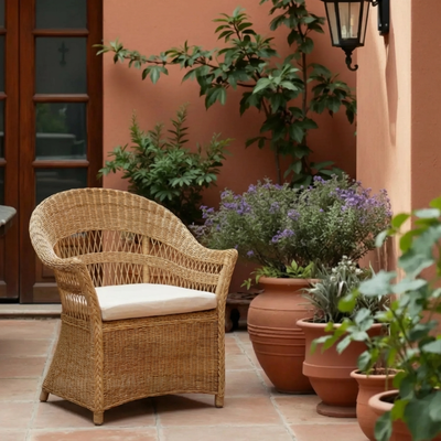 Poltrona Anyan Rattan Bahali 75x75x87cm