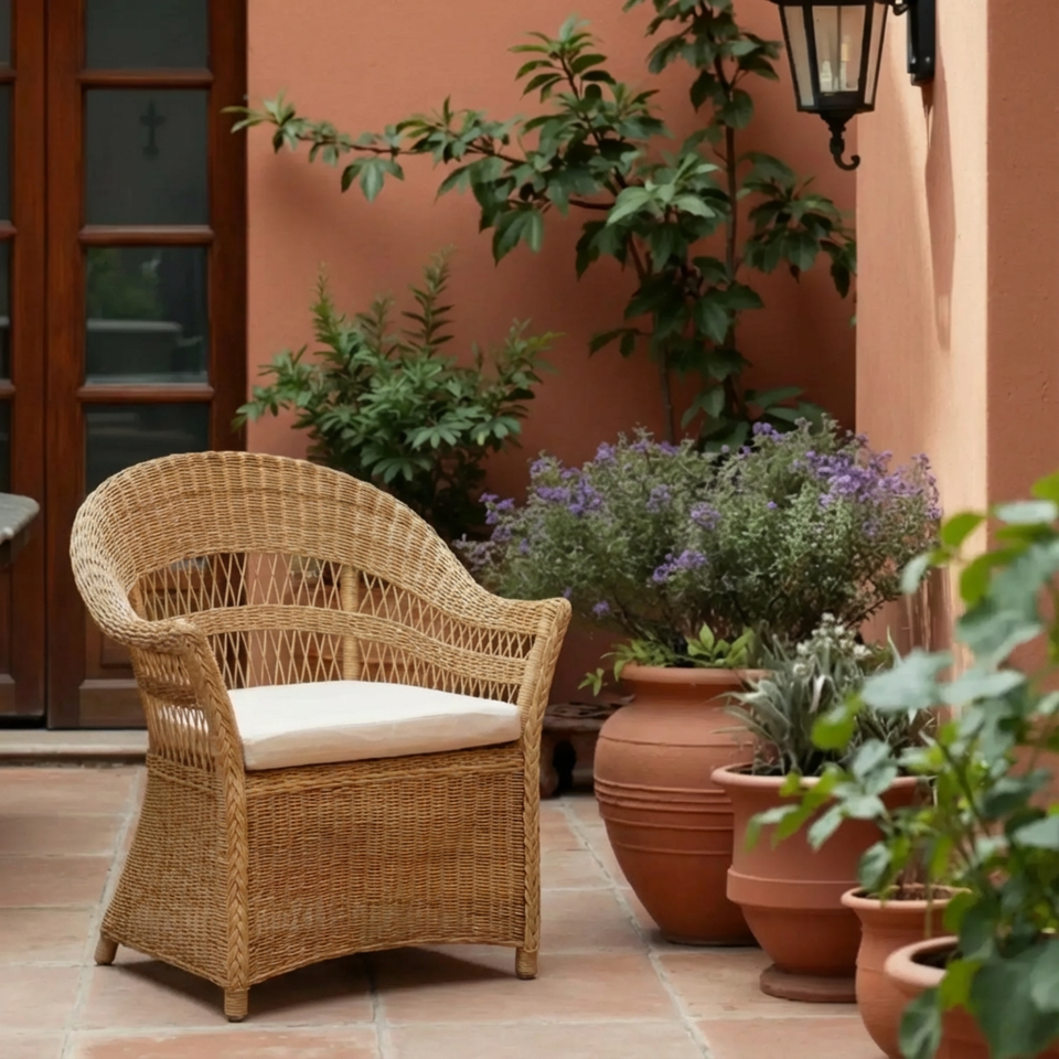 Poltrona Anyan Rattan Bahali 75x75x87cm