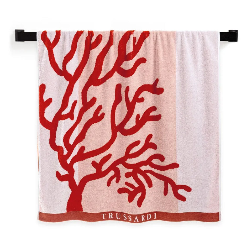 Toalha de Praia Coralli Arancia 100% Algodão Trussardi