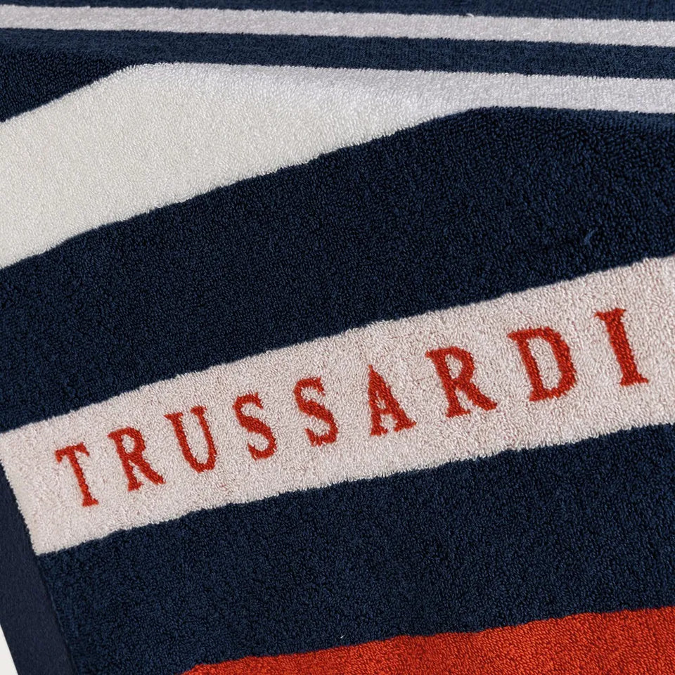 Toalha de Praia Arienzo Azzuro 100% Algodão Trussardi