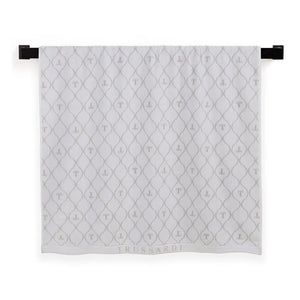 Toalha Rosto Speciale Jacquard Fio Tinto Branco / Gelo Trussardi