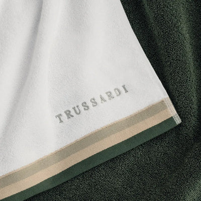 Toalha Rosto Montello Branca / Pistacchio Trussardi