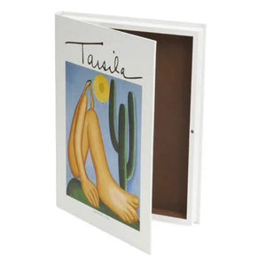 Livro Caixa Abaporu MDF e Canvas Grande 35cm Mart