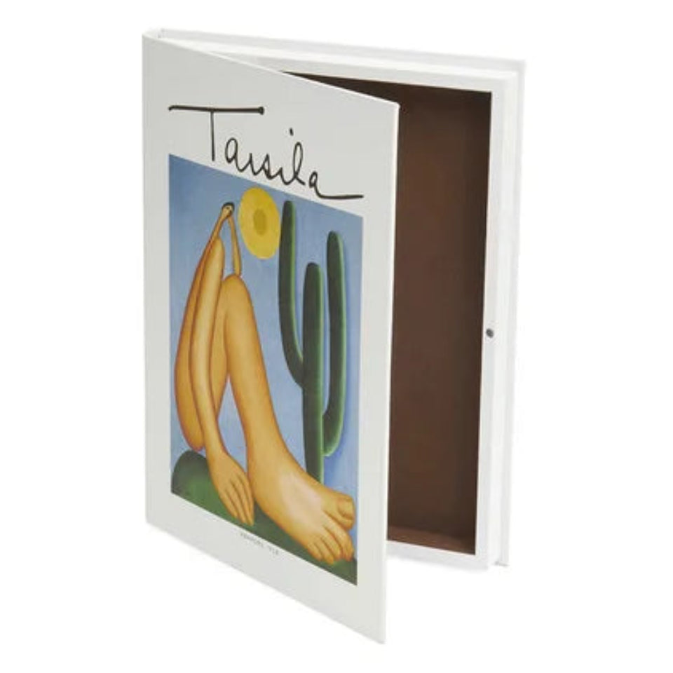 Livro Caixa Abaporu MDF e Canvas Grande 35cm Mart