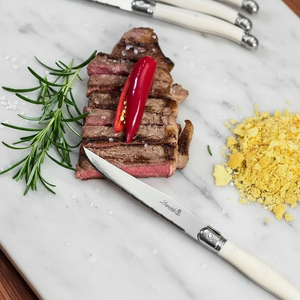 Kit com 6 Facas Luxo Branco Laguiole La Maison