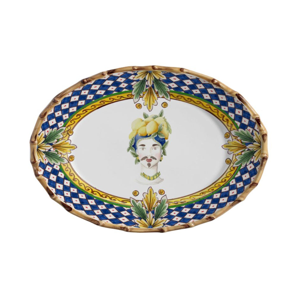 Travessa Pequena Cerâmica Taormina  32cm Maison Blanche