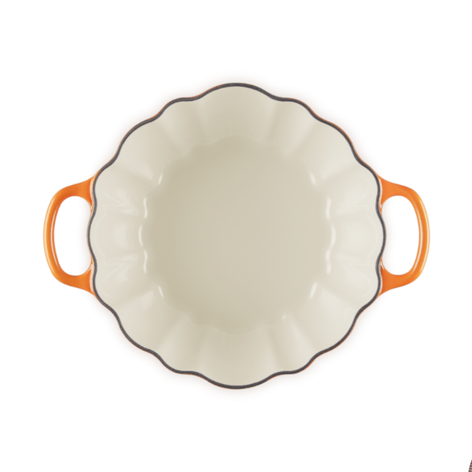 PRÉ-VENDA: Panela Abóbora Le Creuset Halloween Signature Flamme Dorée com Pegador Dourado 3,7L 24cm