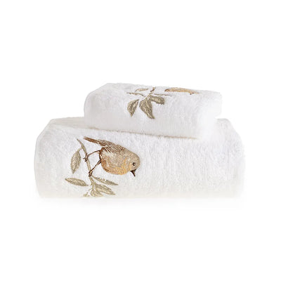 Jogo 2 Toalhas Lavabo Savello Branco Trussardi