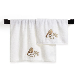 Jogo 2 Toalhas Lavabo Savello Branco Trussardi