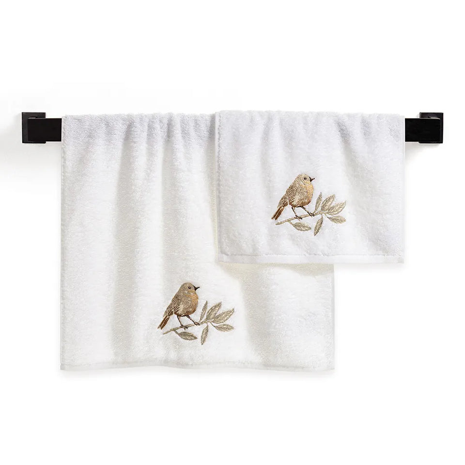 Jogo 2 Toalhas Lavabo Savello Branco Trussardi