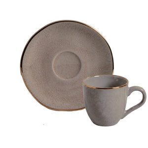 PRÉ-VENDA: Aparelho de Jantar Stoneware Orgânico Shimeji Gold Porto Brasil 30 Peças