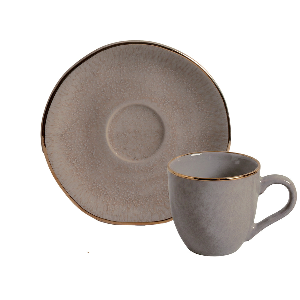 PRÉ-VENDA: Aparelho de Jantar Stoneware Orgânico Shimeji Gold Porto Brasil 30 Peças