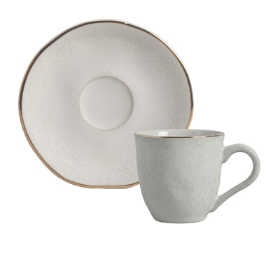 PRÉ-VENDA: Jogo 6 Xícaras de Café Stoneware Lua Gold 120ml Porto Brasil