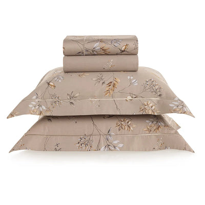 Jogo de Cama Queen Aloro 4 Pçs 200 Fios 100% Algodão Trussardi