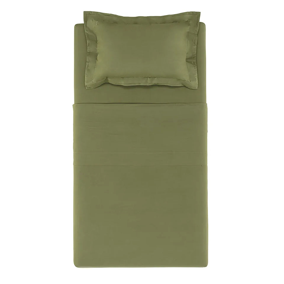 Jogo de Cama Novoli 4 Pçs 200 Fios Percal Oliva 100% Algodão Trussardi